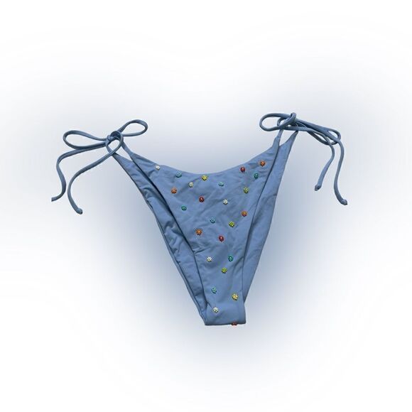 L*SPACE Beaded BRITTANY-LENNOX BIKINI BOTTOM Large - Picture 5 of 7